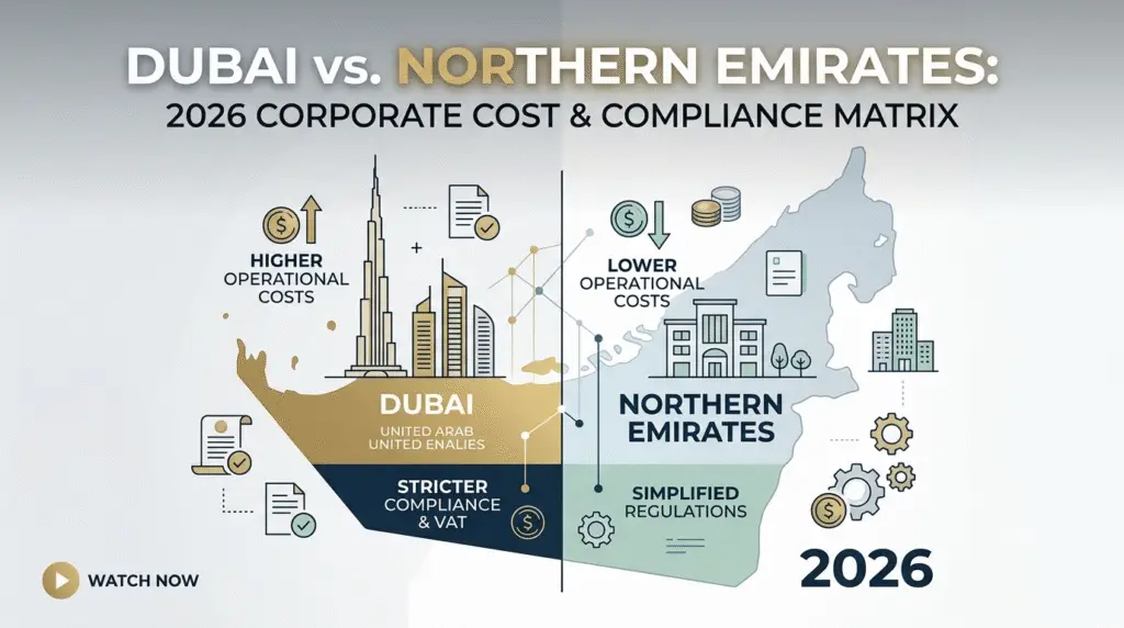 Dubai vs. Northern Emirates: 2026 Corporate Cost & Compliance Matrix